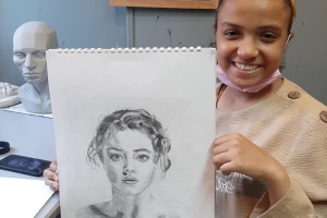 Teenager portrait drawing course 12-15 YEARS